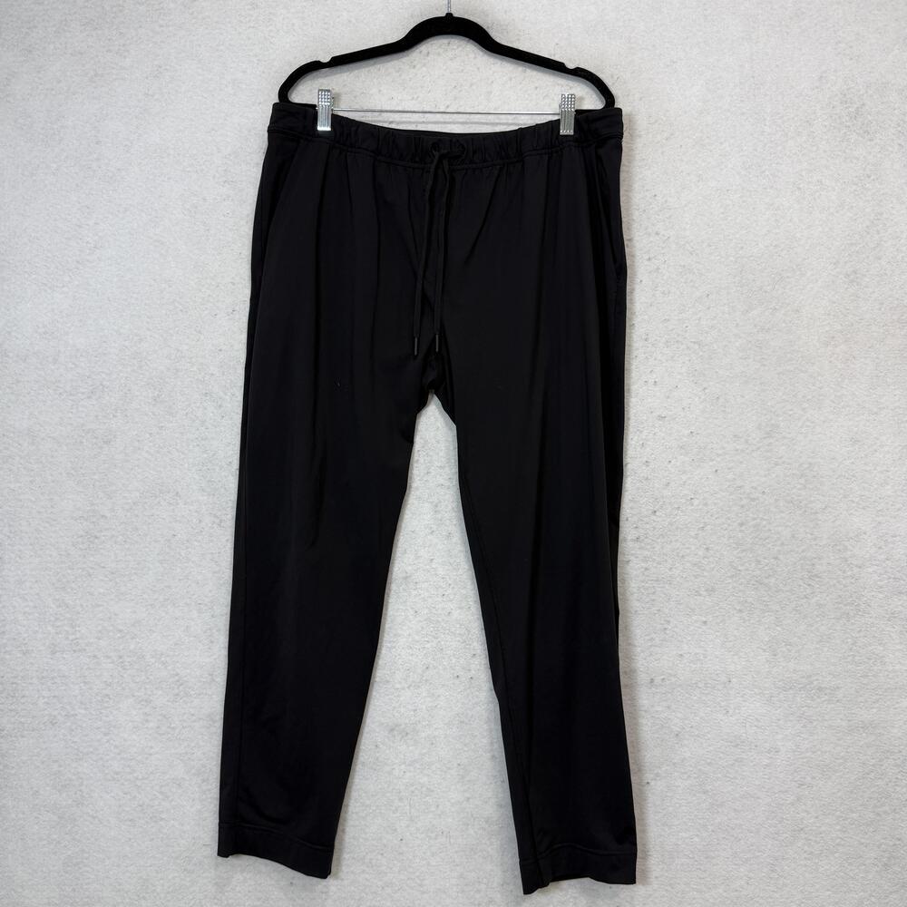Lululemon Pants Mens Medium Black Woven Jogger Elastic Waist Stretch Pockets